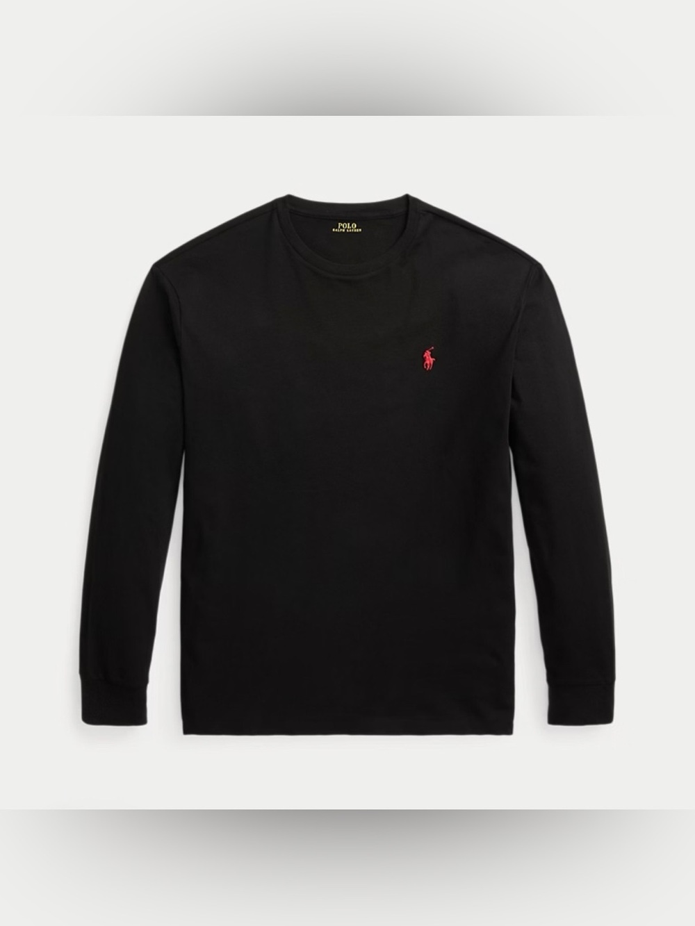 NWT Polo Ralph Lauren Mens Black Jersey Long Sleeve T-Shirt Size M